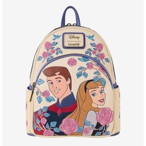 NEW! Disney Sleeping Beauty Princess Aurora & Prince Phillip Floral‎ Backpack